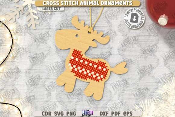 Christmas Cross Stitch Ornament CNC: A Festive Embroidery Design