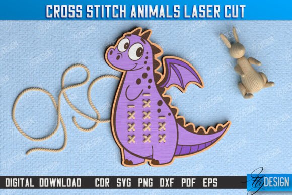 Cross Stitch Dragon Montessori Lacing: A Laser Cut Toy for Publishers