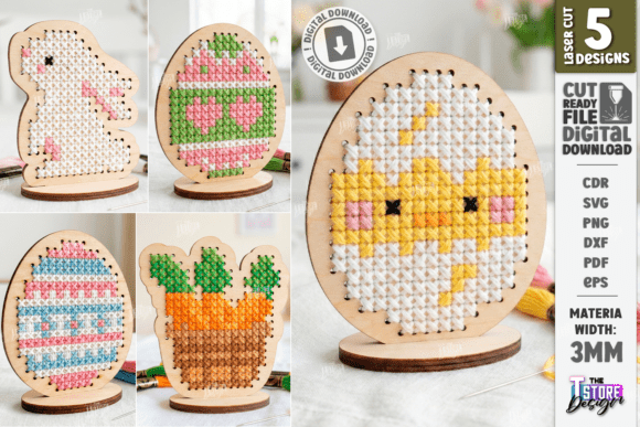 Easter Cross Stitch Laser Cut Bundle: A Spring Easter Design Gem