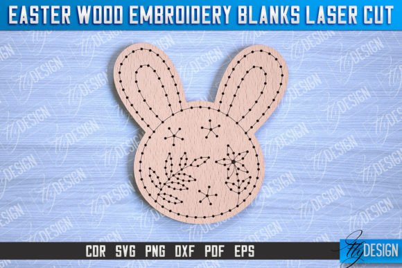 Easter Wood Embroidery Blanks for Spring Laser Cutting