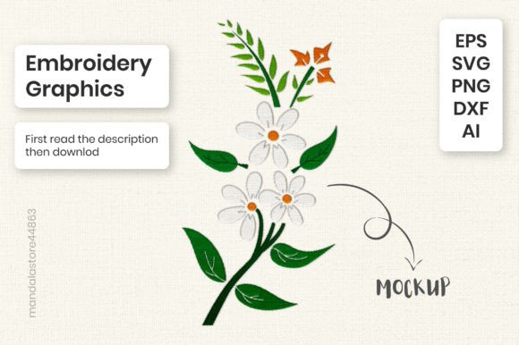 Embroidery Graphics Flowers SVG for Creative Needle Arts