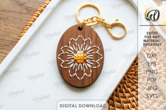 Embroidery Keychain Laser Cut: A Versatile Design Asset