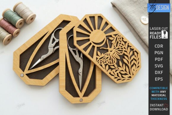 Embroidery Scissors Case: A Laser Cutting Art Design