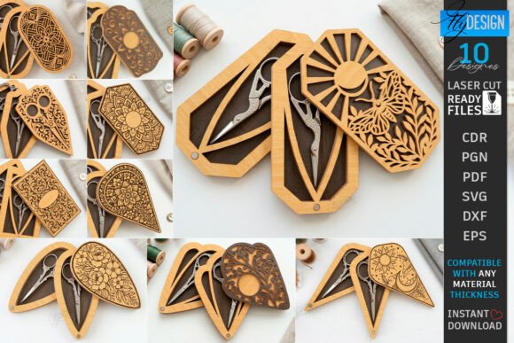 Embroidery Scissors Cases: A Laser Cutting Art Bundle