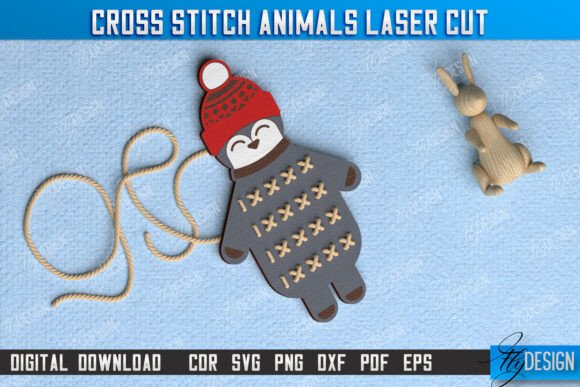 Exploring Cross Stitch Penguin Montessori Lacing