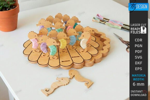 Organize Your Embroidery Floss with Laser Cut Elegance