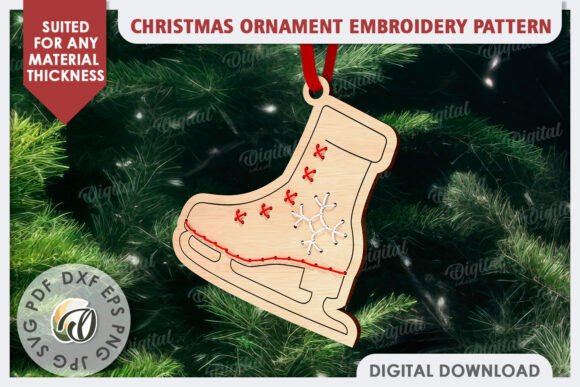 Ornament Embroidery Pattern for Laser Cutting