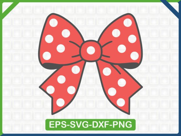 Red Polka Dot Bow Embroidery SVG for T-Shirt Designs