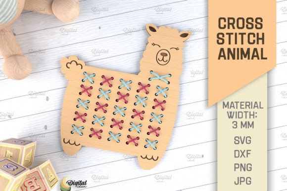 Review: Cross Stitch Animals Laser Cut. Lama SVG for Creative Projects