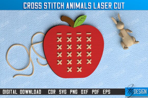 Review: Cross Stitch Apple Montessori Lacing for Laser Cutting