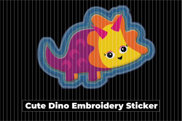 Review of Cute Dino Embroidery Sticker